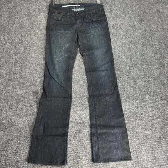 !iT Jeans Womens 25 Curvy Slim Boot Cotton Stretch Pockets Dark Wash - Picture 1 of 9